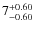 $7_{\rm -0.60}^{+0.60}$