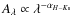 $A_{\lambda}\propto \lambda^{-\alpha_{H-K{\rm s}}}$