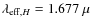 $\lambda_{{\rm eff},
H}=1.677~\mu$