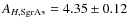 $A_{H, {\rm SgrA*}}=4.35\pm0.12$