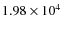 $1.98 \times 10^4$