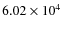 $6.02 \times 10^4$