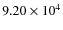 $9.20 \times 10^4$