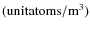 $({\rm unit atoms}/{\rm m}^{3})$