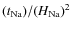 $({\it t}_{\rm Na})/ ({\it H}_{\rm Na})^{2}$