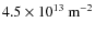 $4.5\times10^{13}~{\rm m}^{-2}$
