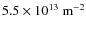 $5.5\times10^{13}~ {\rm m}^{-2}$