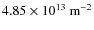 $4.85\times10^{13}~ {\rm m}^{-2}$