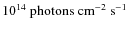 $10^{14}~{\rm photons~cm}^{-2}~{\rm s}^{-1}$