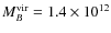 $M_B^{\rm vir}=1.4\times 10^{12}$