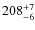$\rm 208^{+7}_{-6}$