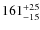 $\rm 161^{+25}_{-15}$