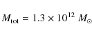 \begin{displaymath}M_{\rm tot}=1.3\times 10^{12}~ {{M}}_\odot
\end{displaymath}