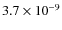 $3.7\times10^{-9}$