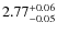 $2.77_{\rm -0.05}^{+0.06}$