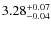 $3.28_{\rm -0.04}^{+0.07}$
