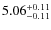 $5.06_{\rm -0.11}^{+0.11}$