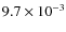 $9.7 \times10^{-3}$