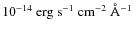 $10^{-14}~{\rm erg~s^{-1}~cm^{-2}~\AA^{-1} }$