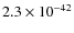 $2.3\times 10^{-42}$