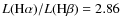 $L({\rm H}\alpha)/L(\rm {H}\beta)=2.86$