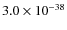 $3.0\times 10^{-38}$