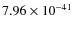 $7.96\times 10^{-41}$
