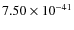 $7.50\times 10^{-41}$