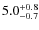 $\rm 5.0^{+0.8}_{-0.7}$