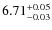$\rm 6.71^{+0.05}_{-0.03}$