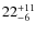 $\rm 22^{+11}_{-6}$
