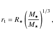 \begin{displaymath}r_{{\rm t}} = R_{\star} \left( \frac{M_{\bullet}}{M_{\star}} \right)^{1/3},
\end{displaymath}