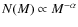 $N(M)\propto M^{-\alpha}$