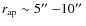$r_{\rm ap} \sim 5\hbox{$^{\prime\prime}$ }{-}10\hbox{$^{\prime\prime}$ }$