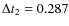 $\Delta t_{2}= 0.287$