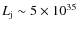 $L_{\rm j}\sim
5\times 10^{35}$