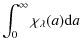 $\displaystyle \int_0^\infty \chi_\lambda(a) {\rm d}a$
