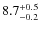 $\rm 8.7^{+0.5}_{-0.2}$