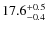 $\rm 17.6^{+0.5}_{-0.4}$