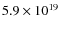 $5.9\times10^{19}$