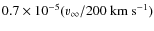 $0.7
\times 10^{-5}({v}_{\infty}/200~{\rm
km~s}^{-1})$