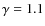 $\gamma=1.1$