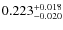 $ 0.223^{\rm + 0.018}_{- 0.020} $