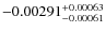$-0.00291^{\rm +0.00063}_{-0.00061}$