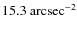 $15.3~\rm arcsec^{-2}$