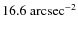 $16.6~\rm arcsec^{-2}$