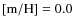 $[{\rm m/H}]
= 0.0$
