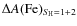 $\Delta A(\rm Fe)_{{\it S}_H=1+2}$