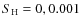$S_{\rm H} = 0, 0.001$