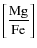 $\displaystyle {\rm\left[\frac{Mg}{Fe}\right]}$